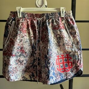 Multicolor Patterned Athletic Shorts
